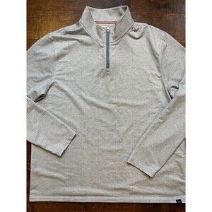 Faherty Mens Long Sleeve Striped 1/4 Zip Casual Shirt Sz XXL READ BELOW